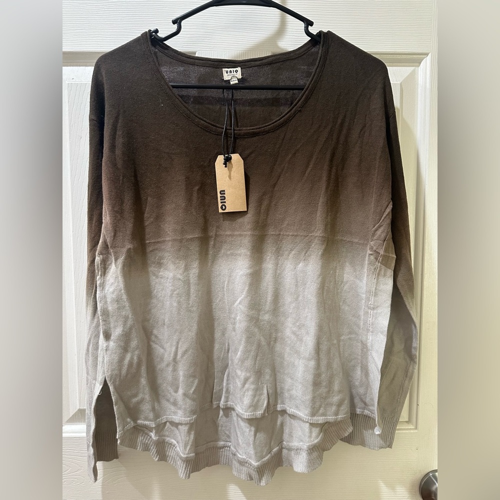 Uniq Brown Boxy Blouse with Relaxed Fit
